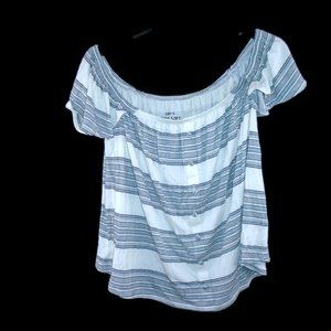 TORRID Super Soft Knits Top 00 Shirt L White Blue